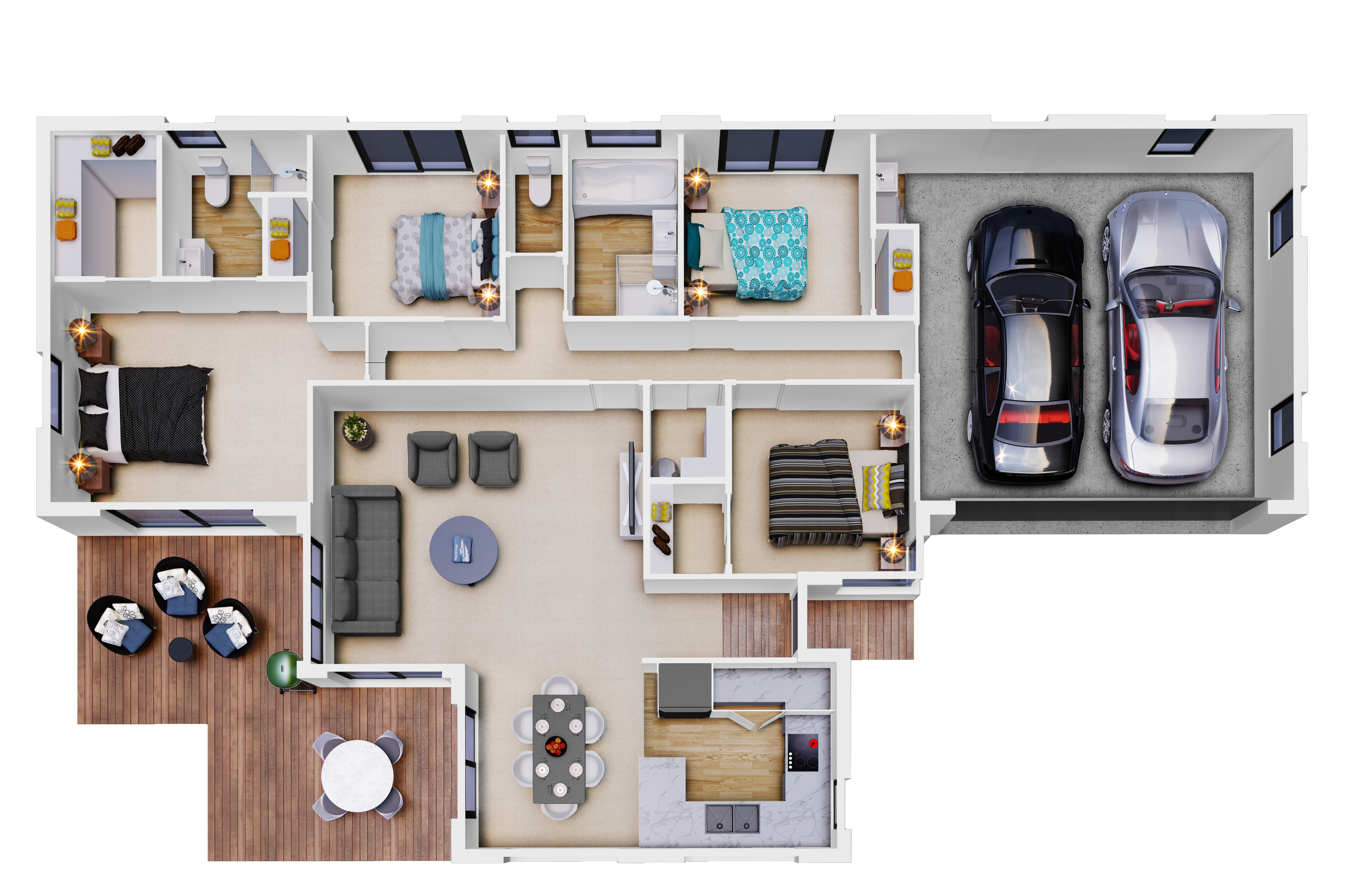 NZ163 East Cape - 3D Floor Render